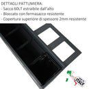 Pattumiera per Raccolta Differenziata 3 Scomparti 180 L 90x30x96 cm in Acciaio Verniciato Bianco