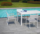 Sedia Impilabile da Giardino 56x55x80 cm in Alluminio Malibù Bianca