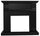 Cadre de sol pour insert de cheminée électrique 114x28,2x102,2 cm en MDF Sined Caldera Noir