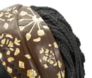 Statua Donna Masai 19x30x18,5 cm in Poliresina Nero/Oro