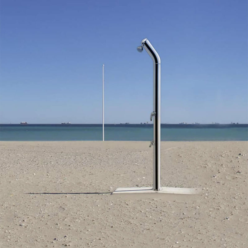 Doccia da Giardino Miscelatore e Lavapiedi ATI Docce UNI-1M Inox Anodizzato