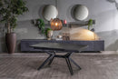 Tavolo Allungabile 160/240x90x76 cm in Ceramica Match 3  Nero Opaco