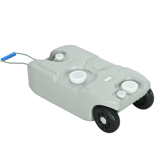 online Serbatoio per Acqua da Campeggio 40L Tubo e Rubinetto Inclusi con Ruote Grigio