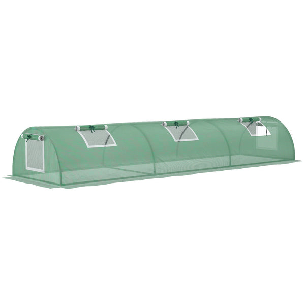 Serra Piccola 300x80x45 cm con 5 Finestrelle e Griglia Centrale in Acciaio PE e PP Verde online