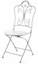 Sedia da Giardino Pieghevole in Ferro Battuto Soriani Bianca