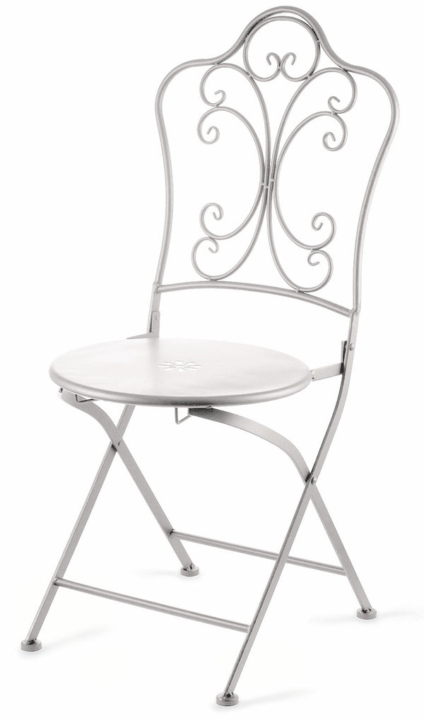 Chaise de jardin pliante en fer forgé Soriani Blanc prezzo