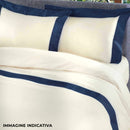 Copripiumino Matrimoniale con Sacco e Federe Bordi in Raso Garrini Eveline Avorio/Beige