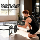 Barra Olimpica Esagonale 5 cm con Capacità 300kg per Sollevamento Pesi in Metallo Nero      