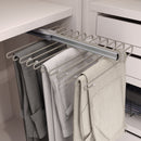 Porta Pantaloni Estraibile per Armadio in Acciaio Emuca Grigio Pietra