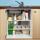 Scaffale stoviglie 50x70x40 cm 2 ripiani per mobile sotto lavello