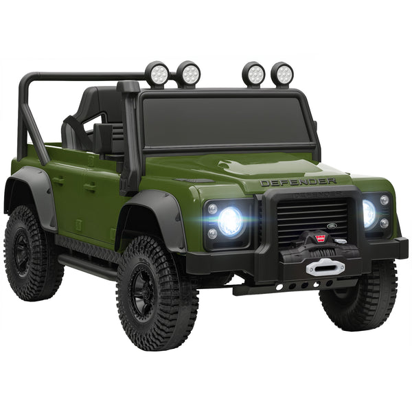 Macchina Elettrica per Bambini Licenza Ufficiale Land Rover Defender 12V con Telecomando Verde online