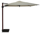 Ombrellone da Giardino Decentrato 2x2m Palo in Alluminio Effetto Legno Tessuto Poliestere Trend Wood Ecru