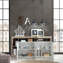 Madia Mogol 4 ante bianco lucido pero 184x42x93H cm