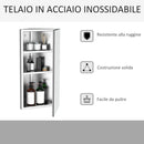Pensile da Bagno Angolare 1 Anta Specchio 60x30x18,4 cm  Corn Bianco