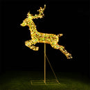 Renna Luminosa Natalizia 94x150 cm con LED da Esterno in Metallo Luce Calda      