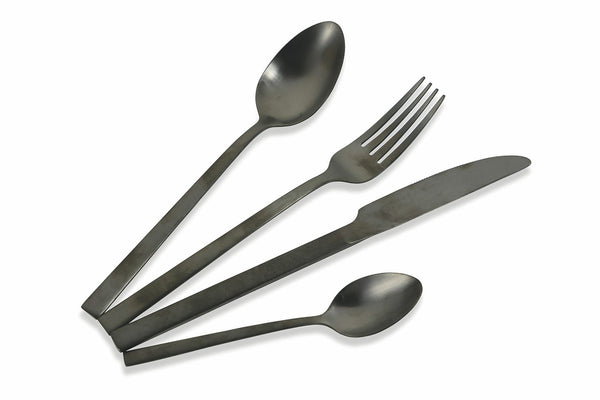 Ménagère Service 24 Pièces en Acier Noir Mat VdE Tivoli 1996 Lexington sconto