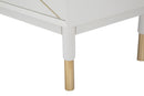Mobile Luxy 120x45x75 cm in Legno e MDF e in Ferro Bianco e Oro