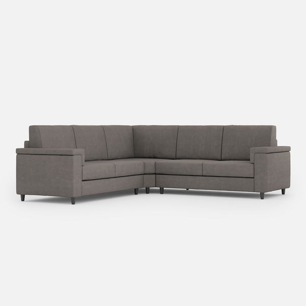 online Divano Angolare 5 Posti 246x246x85 cm Marrak in Tessuto Grigio