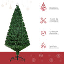 Albero di Natale Artificiale 150 cm Foltissimo in Fibra Ottica con Supporto 