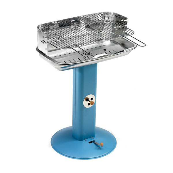 Barbecue a Carbone Venus 607 Ompagrill Gamba a Colonna con Areazione in Acciaio Verniciato Celeste online