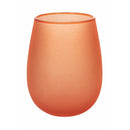 Set 6 Bicchieri Acqua Effetto Frosted Happy Hour Sunset in Vetro VdE Tivoli 1996 Rosso