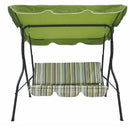 Dondolo da Giardino 3 Posti in Metallo Soriani Righe Fantasy