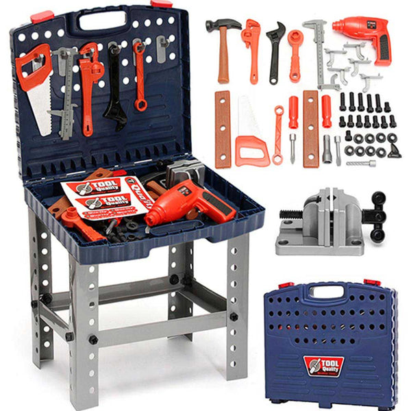 Banco Da Lavoro Per Bambini 69 Pz Valigetta Richiudibile Con Trapano Giocattolo sconto