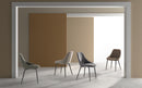 Set 4 Sedie Kira 51x59x85 cm Gambe in Metallo Bronzo Marrone       