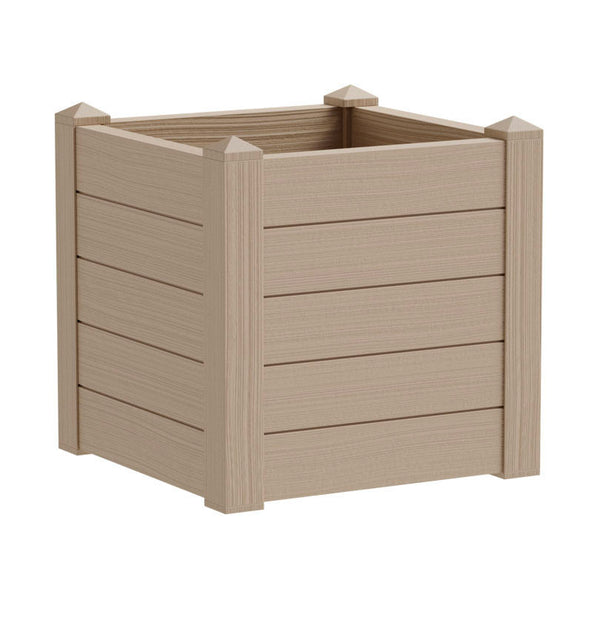 prezzo Fioriera da Giardino 42x42x40 cm in Polipropilene Trama 001 Almond Mandorla