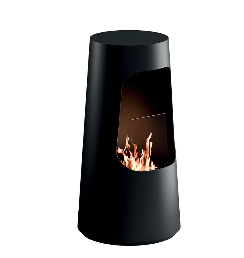 Camino a Bioetanolo da Pavimento Ø50x96 cm 2500W 2L Dubai Nero