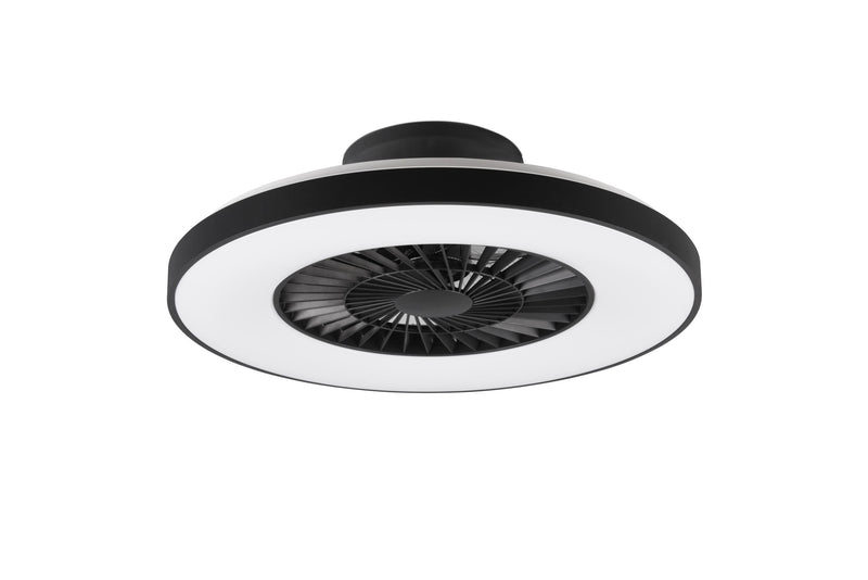 Plafoniera Ventilatore da Interno a led in PLASTICA Nero Opaco