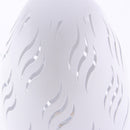 Lampada da Tavolo Ø18xH31 cm in Metallo Traforato Bianco