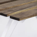 Set Tavolino e 2 Sedie Pieghevoli da Giardino Bistrot Bianco