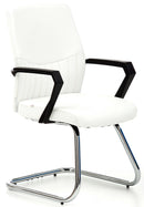 Sedia da Ufficio Visitatori in Similpelle Sake Fissa Bianca