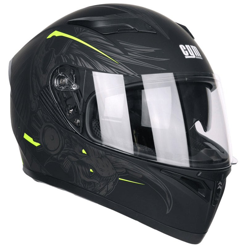 Casco Integrale per Scooter Visiera Lunga CGM Indian 316S Giallo Fluo Opaco Varie Misure