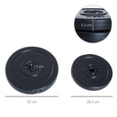 Set di 4 dischi pesi per bilanciere totale 30KG - 2x5kg e 2x10kg 