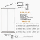 Porta Parete Doccia 1 Anta Scorrevole in Cristallo Trasparente 8mm H200 Bonussi Eliane Varie Misure