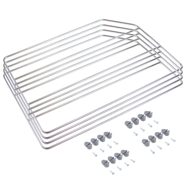 online Kit de 4 Séparateurs Emuca en Acier Chromé pour Placards et Eléments Hauts de Cuisine 50x31 cm