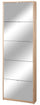 Meuble à Chaussures 5 Portes avec Miroir 63x190x18 cm Chêne Naturel