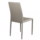 Sedia Cammie 41x50x91 h cm in Similpelle Tortora