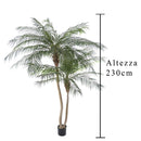 Ramo Artificiale Phoenix Palm a 2 Diramazioni con Vaso H 230 cm