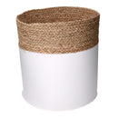 Set 3 Ceste Rotonde in Tessuto Bianco