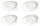 Set 4 Assiettes Creuses 32x20,5x5 cm en Porcelaine Allluminique Kaleidos Aluxina Bianchi