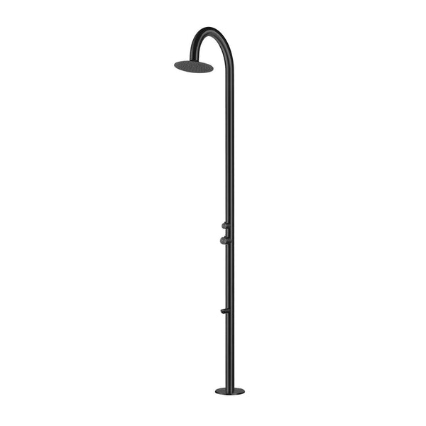 sconto Douche de jardin 243,9x25x54,5 cm avec mitigeur Sined Palau et lave-pieds noir satiné