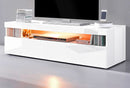 Mobile TV 1 Anta 130x45x36,2 cm Burrata Bianco Lucido
