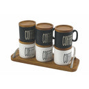 Set 6 Tazzine da Caffè con Stand Ø6x6 cm in Gres VdE Tivoli 1996 Urban Kitchen