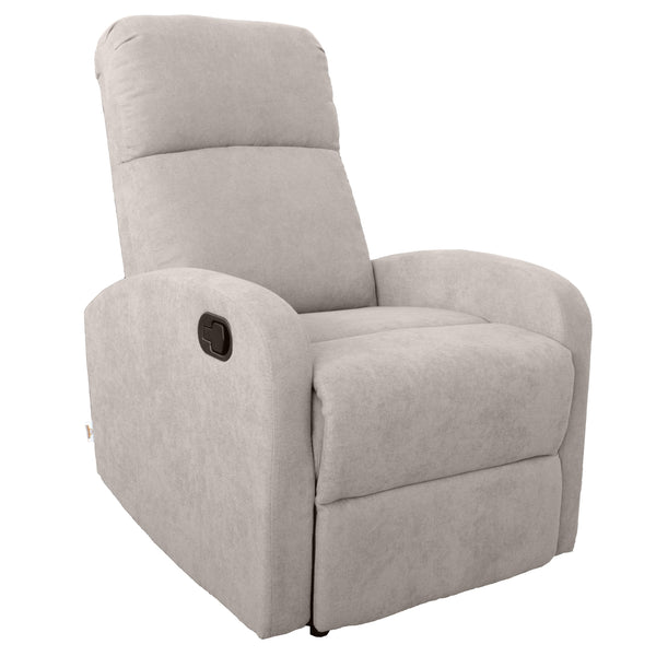 sconto Fauteuil relax inclinable manuel 75x65x101 cm en tissu beige