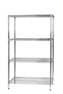 Scaffale 4 Ripiani 90x60x160 cm in Metallo Cromato Tosini