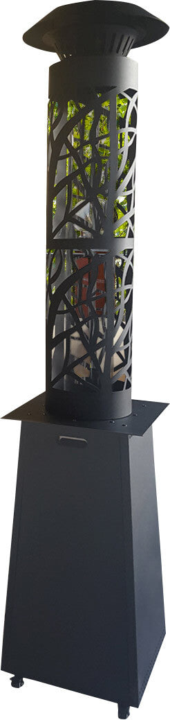 acquista Poêle à Champignon Pyrolytique Extérieur à Granulés 14 kW en Acier Vannini Gaia Grigia