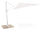 Parasol de Jardin Décentralisé 3x4m en Aluminium et Polyester Senso Blanc